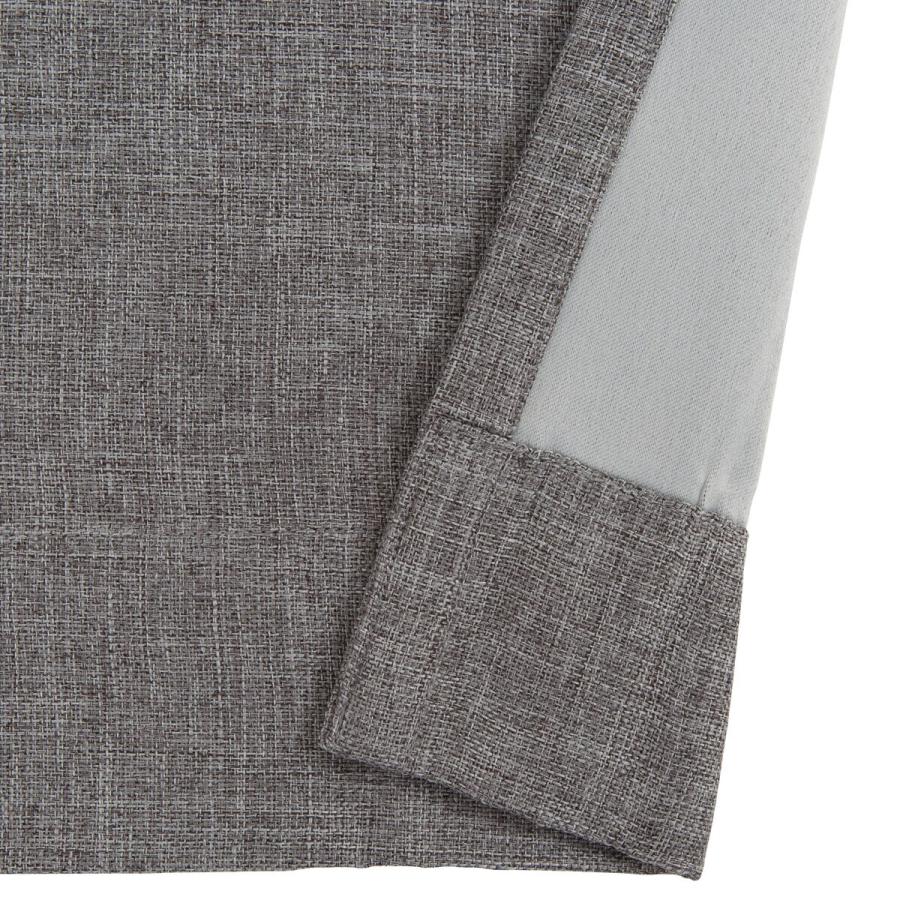 ニトリ 遮光2級カーテン(RD024 グレー 100X110X2) 2枚 両開き : ニトリ