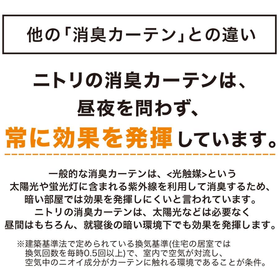 ニトリ 遮光1級・遮熱・消臭カーテン(アクト ダークイエローグリーン