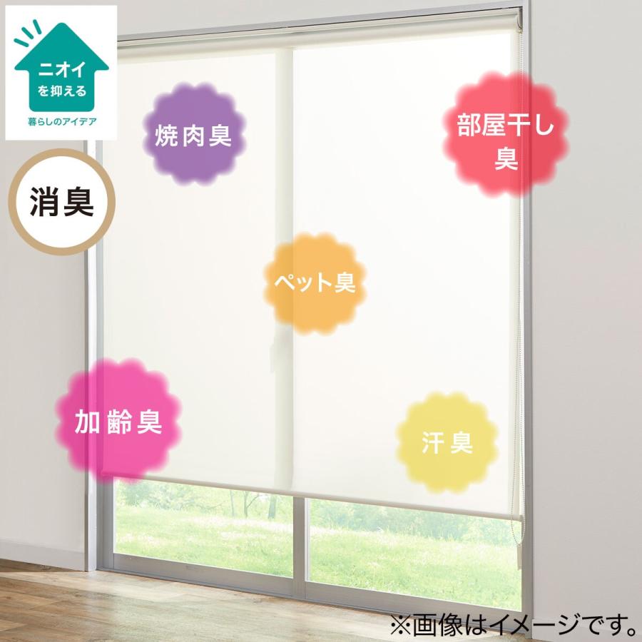 新品未使用品 ニトリ 消臭ロールスクリーン 60×180cm ニトリ 消臭加工ロールスクリーン(DE1 GY 60X180) 幅60×丈180cm 正面