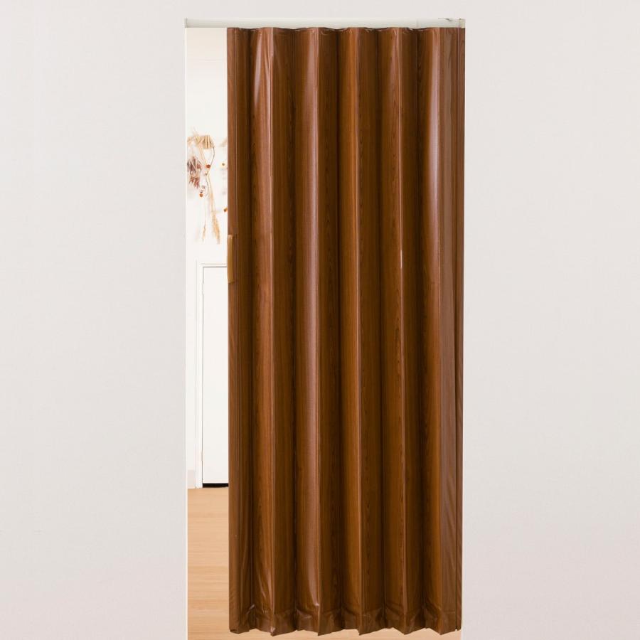 ニトリ（NITORI） つっぱりアコーディオンドア(AD01 BR 100X174 木目調