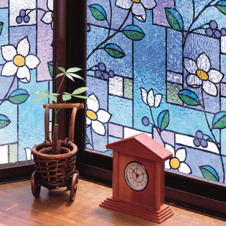 ニトリ 窓飾りシ-ト／ステンドタイプ GLS-4657 46X90 UVカット