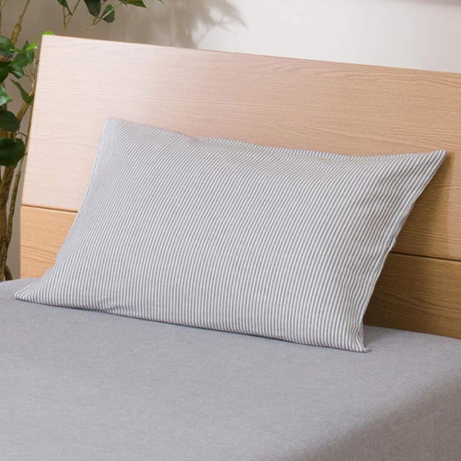 枕カバー コットンウォッシュdgy ストライプ ニトリ 玄関先迄納品 1年保証 ニトリ Yahoo 店 通販 Yahoo ショッピング