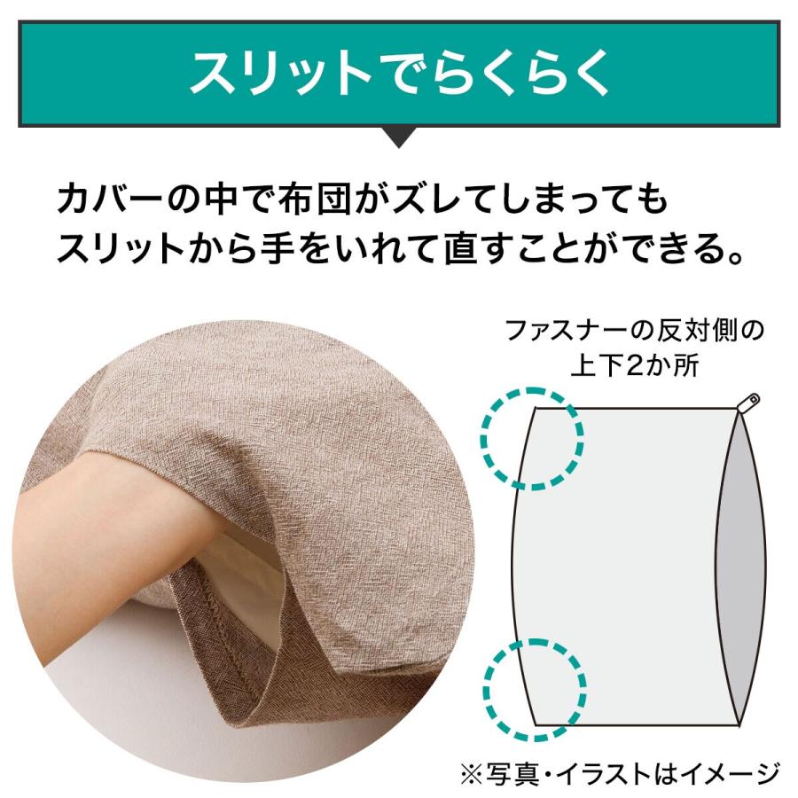 ニトリ（NITORI） ひもなしラクラク掛け布団カバー ダブル(Nグリップ