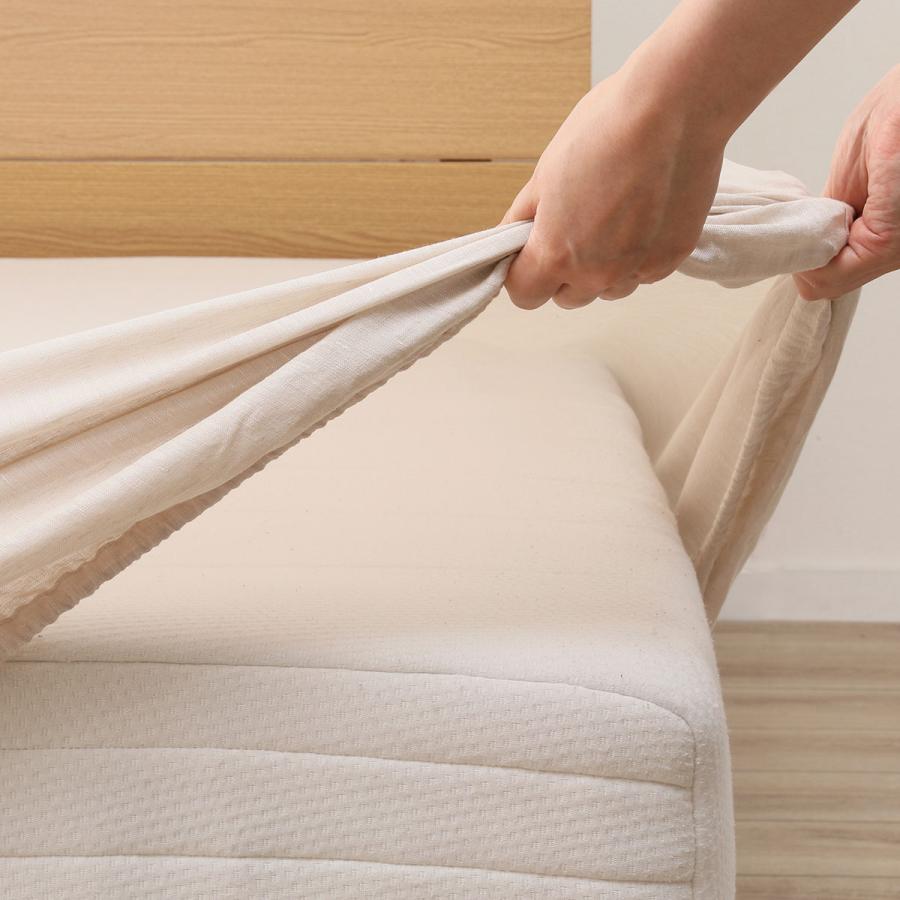 ニトリ（NITORI） マルチすっぽりシーツ シングル(リネン SZ15 BE S