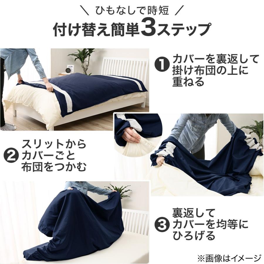 ニトリ（NITORI） ひもなしラクラク掛け布団カバー シングル(Nグリップ
