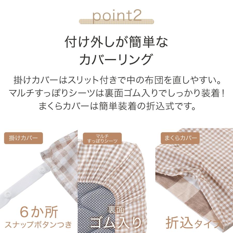 ニトリ（NITORI） 布団・ベッド共通カバー3点セット シングル(BRCK