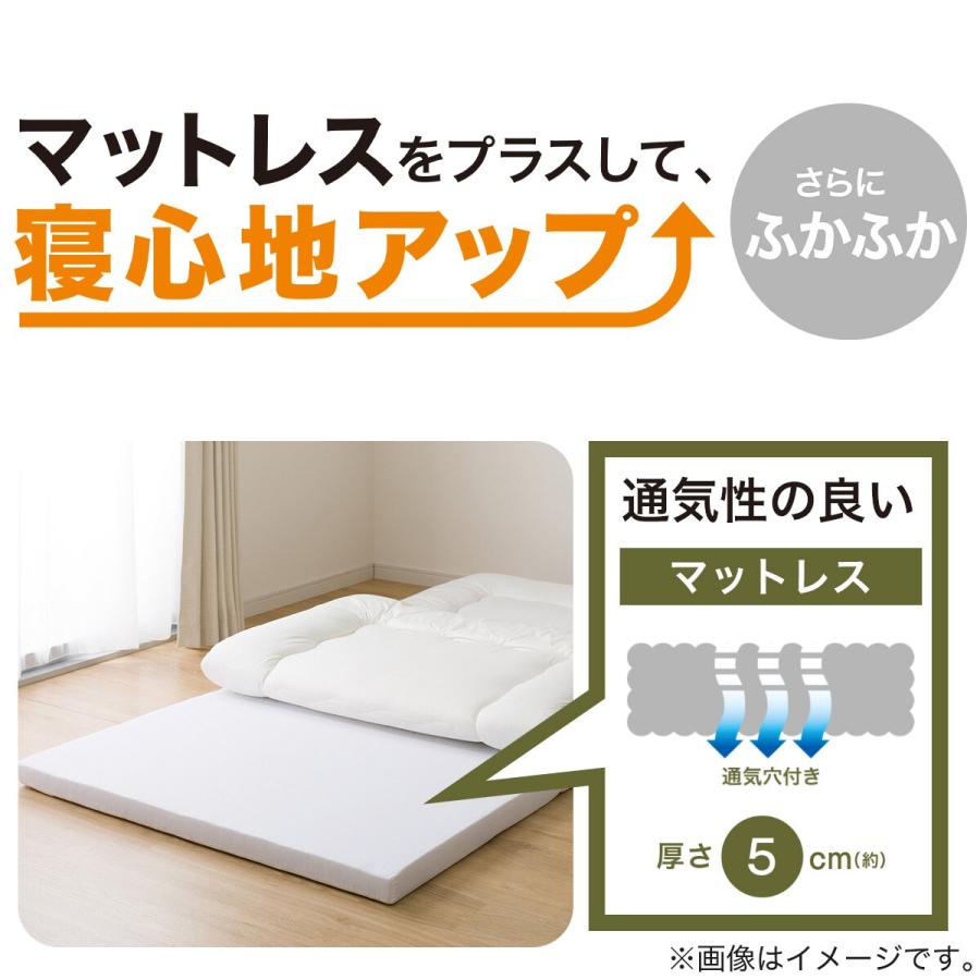 ニトリ（NITORI） マットレス 硬め 厚さ5cm 薄型 折りたたみ 通気の