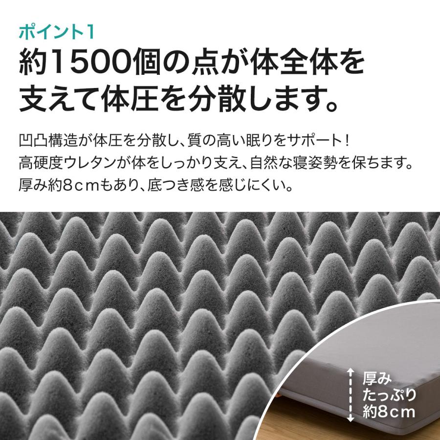 ニトリ 点で支える体圧分散 敷布団 (S F2205) シングル 厚さ8cm ニトリ 点で支える体圧分散 敷布団 (S F2205) シングル 厚さ8cm