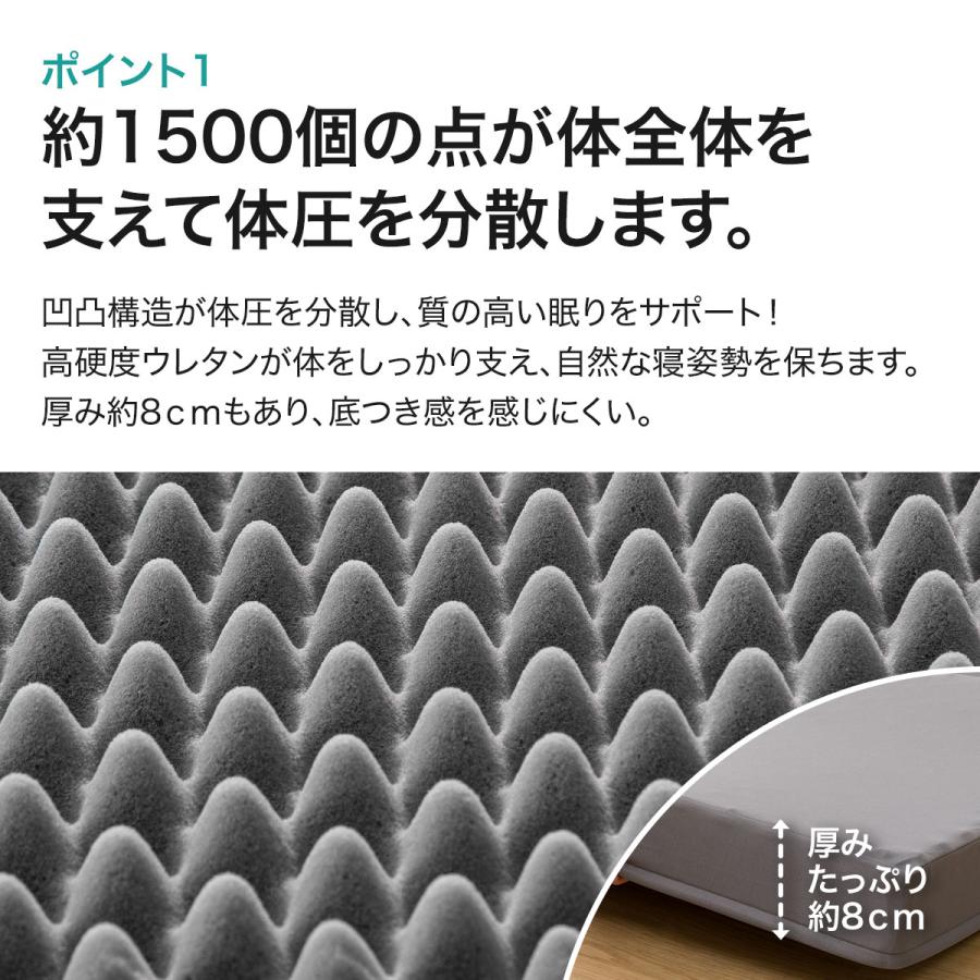 点で支える体圧分散敷布団 (S F2205) シングル 厚さ8cm 敷きふとん