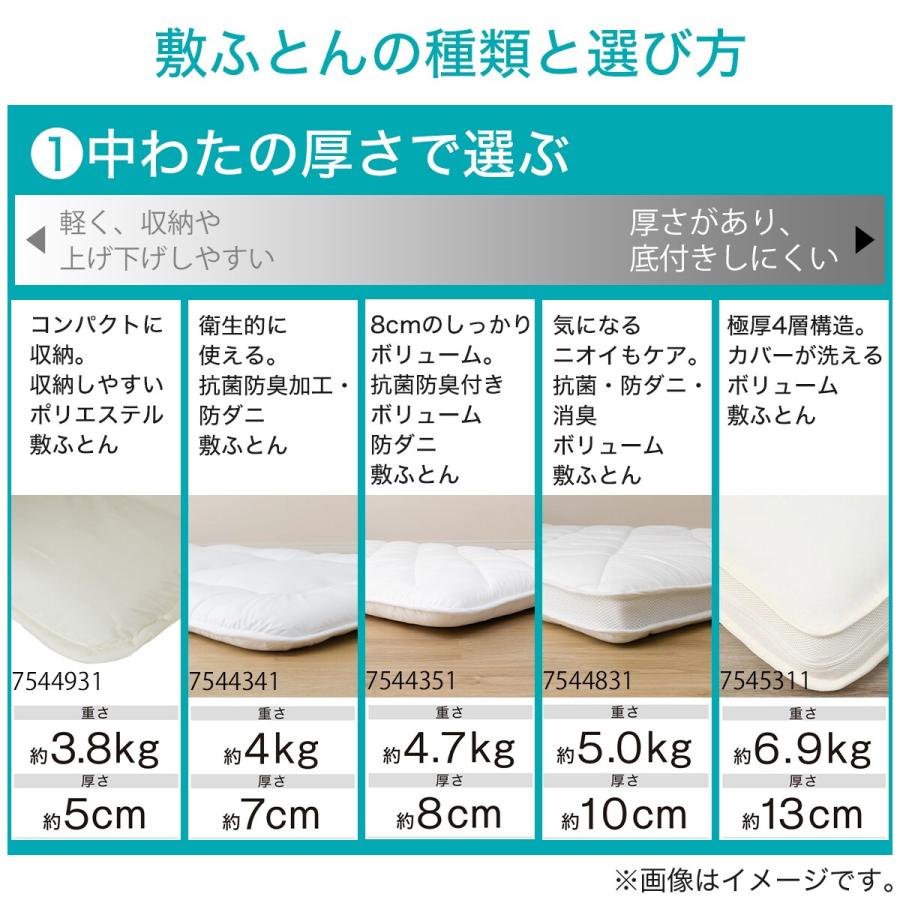 ニトリ 点で支える体圧分散 敷布団 (S F2205) シングル 厚さ8cm ニトリ 点で支える体圧分散 敷布団 (S F2205) シングル 厚さ8cm