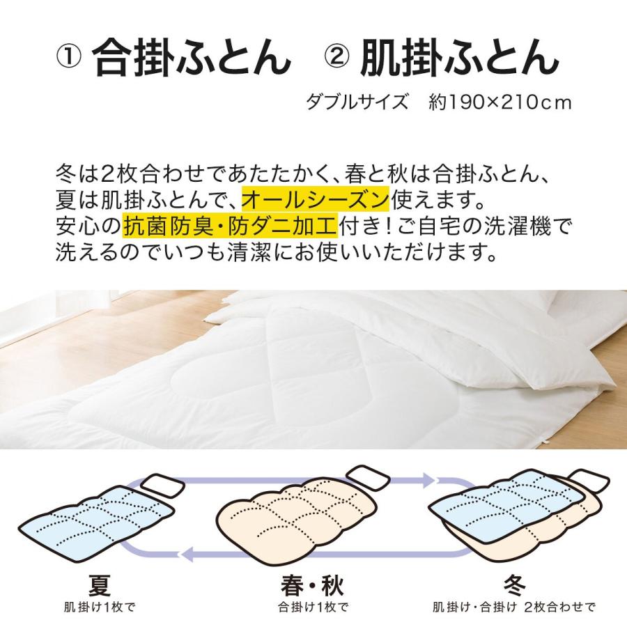 ニトリ 布団セット カバーなしオールシーズン防ダニ寝具7点