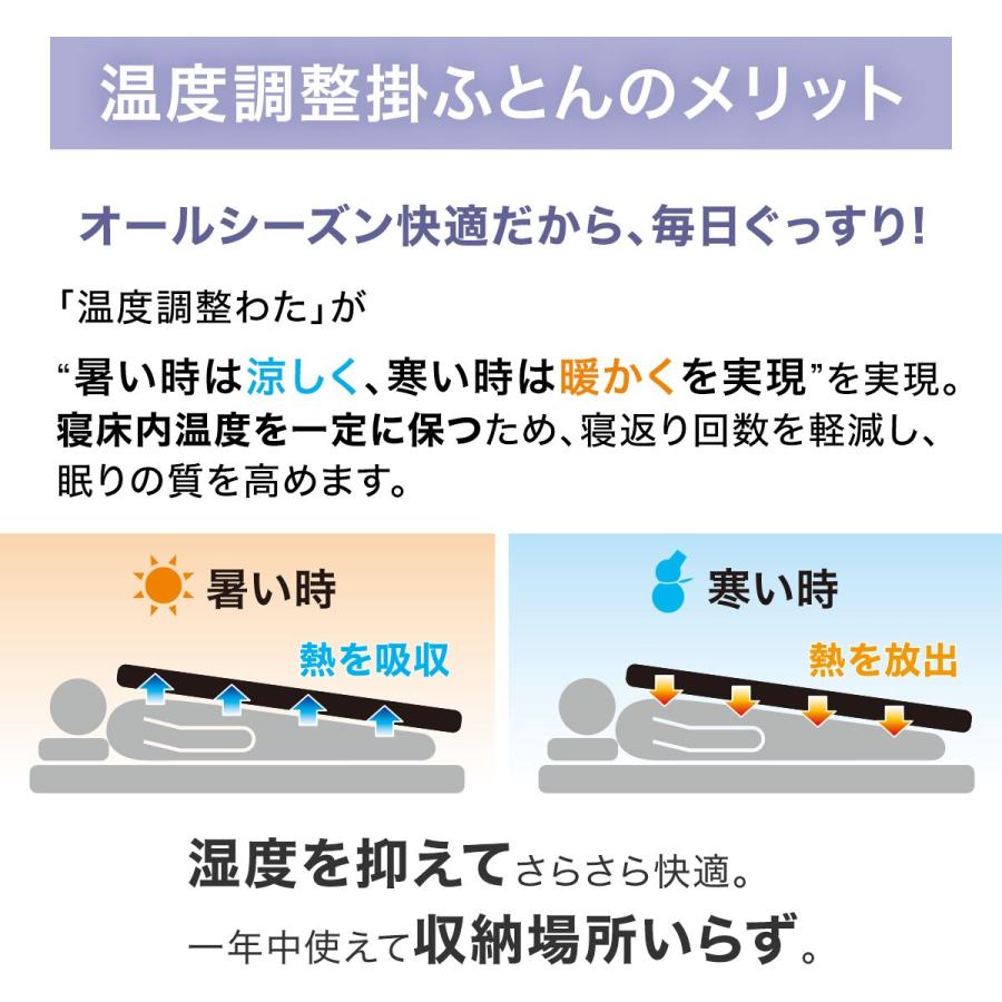 ニトリ（NITORI） カバー付き 温度調整掛け布団 布団セット 6点 (S2305