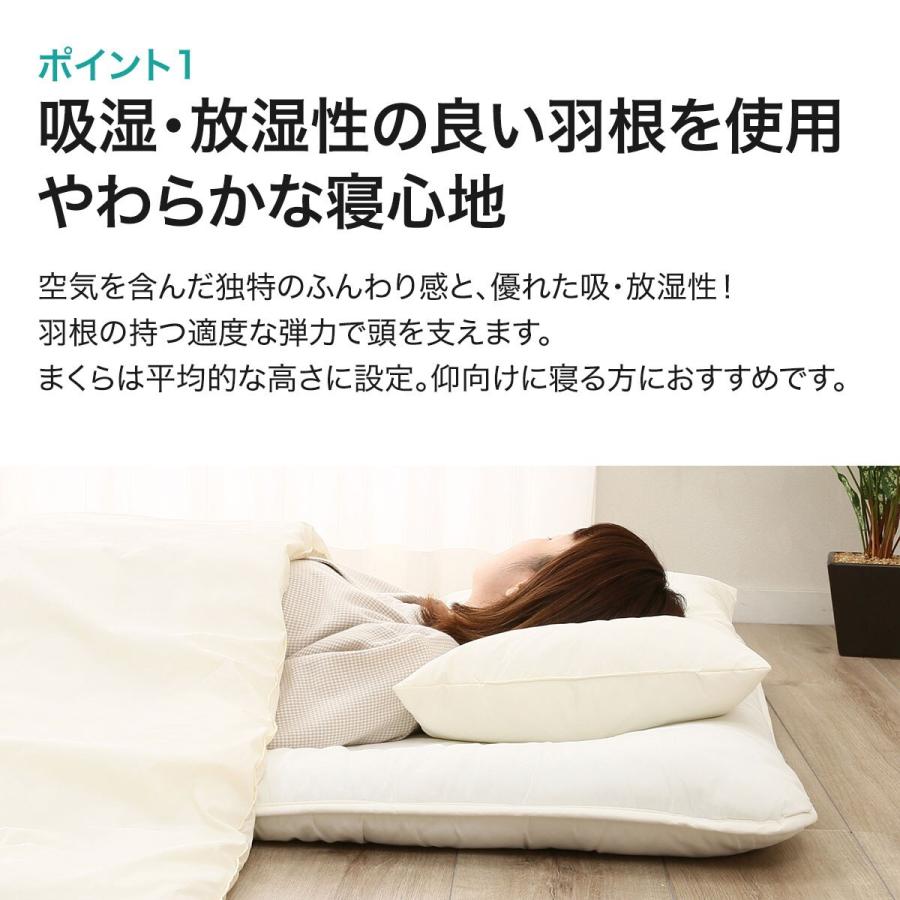 ニトリ 羽根枕(ヴィール2 MID) 枕 まくら 羽毛 羽根 60×40 ニトリ 羽根枕(ヴィール2 MID) 枕 まくら 羽毛 羽根 60×40