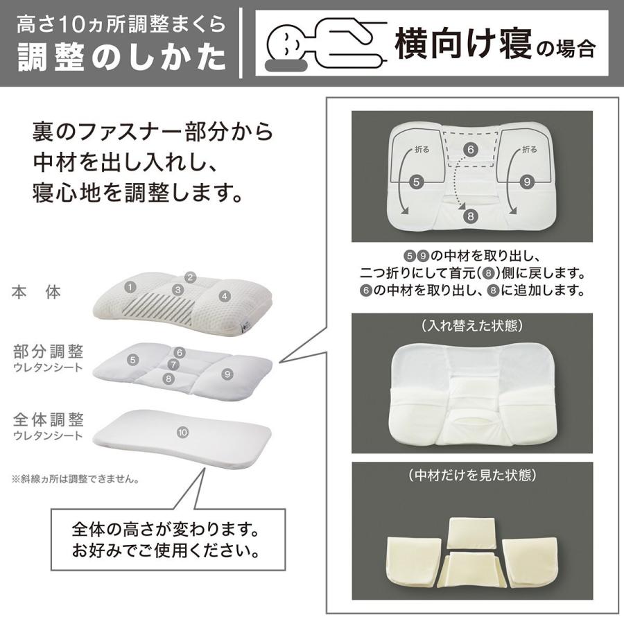 高さ10ヵ所調整できるまくら(そば) 枕 まくら そばがら パイプ 40×60 ニトリ｜nitori-net｜06