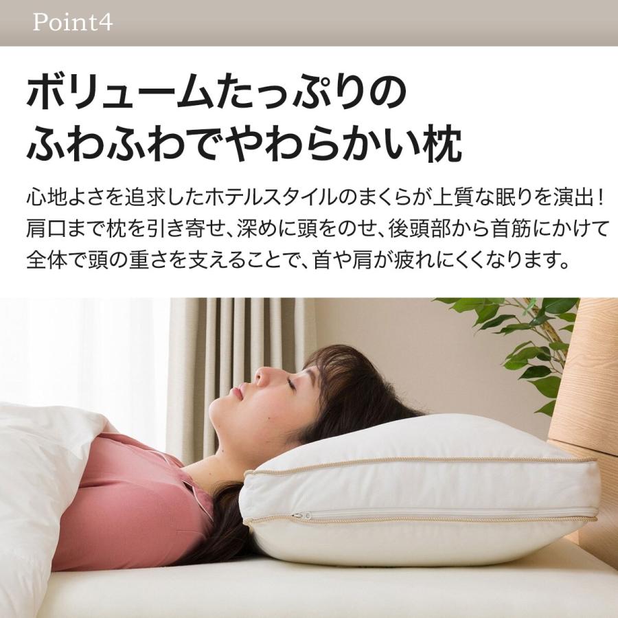 ニトリ プレミアム ホテルスタイル枕 羽毛入り(Nホテル3 D