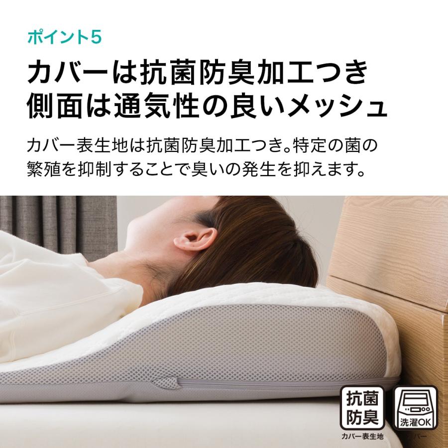 肩・首・背中も支えるまくら(P2208) 枕 まくら 低反発 ウレタン 75×63