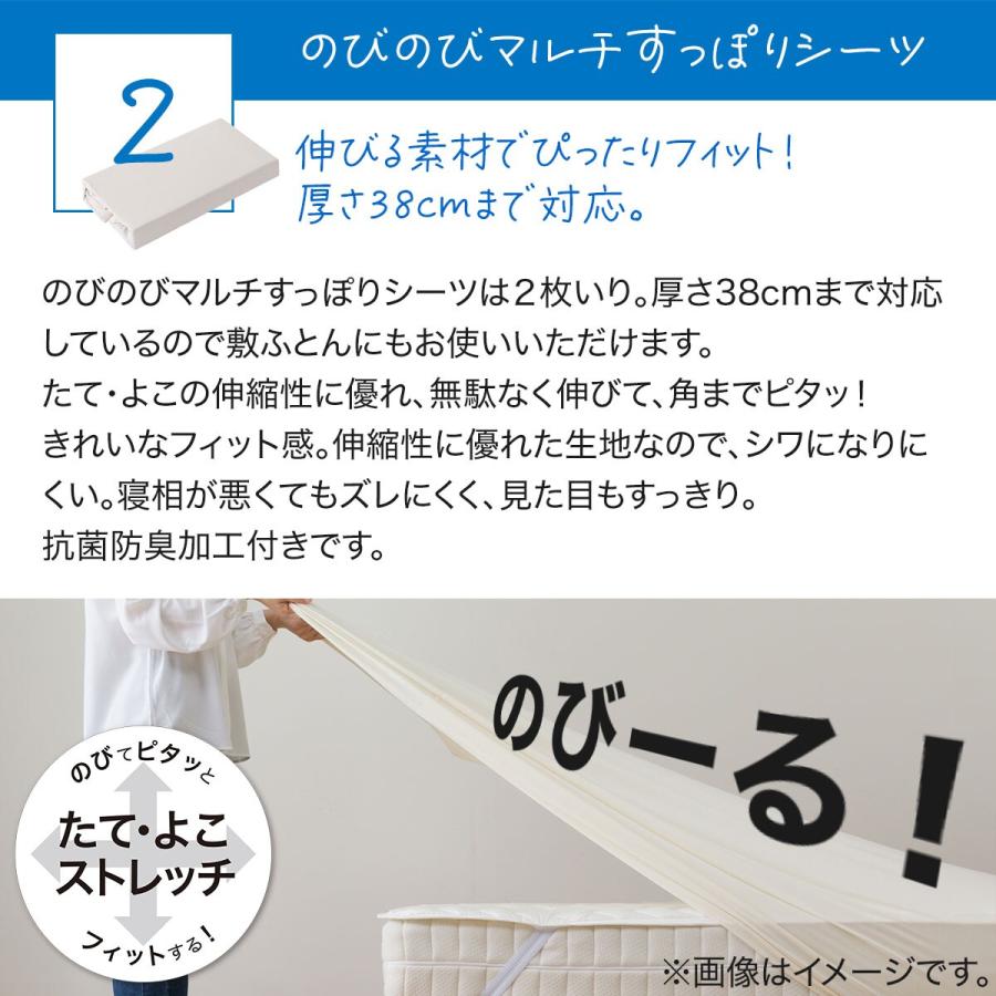 ニトリ（NITORI） ベッドパッド＆のびのびマルチすっぽりシーツ3点