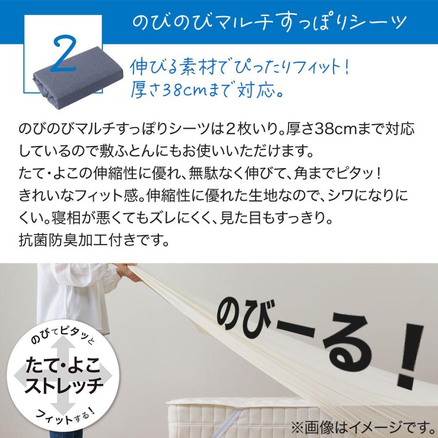 ニトリ（NITORI） ベッドパッド＆のびのびマルチすっぽりシーツ3点