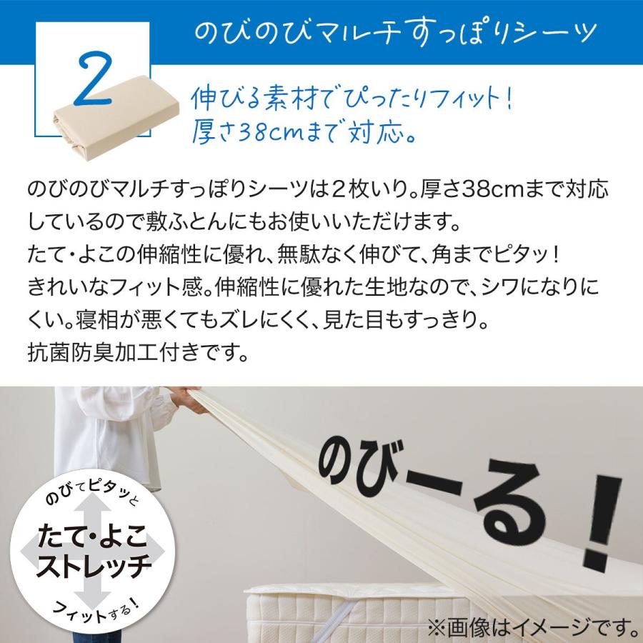 ニトリ（NITORI） ベッドパッド＆のびのびマルチすっぽりシーツ3点