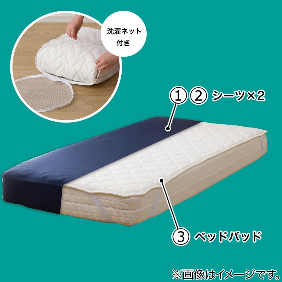 ニトリ ベッドパッド&マルチすっぽりシーツ カバーセット 3点 ニトリ ベッドパッド&マルチすっぽりシーツ カバーセット 3点