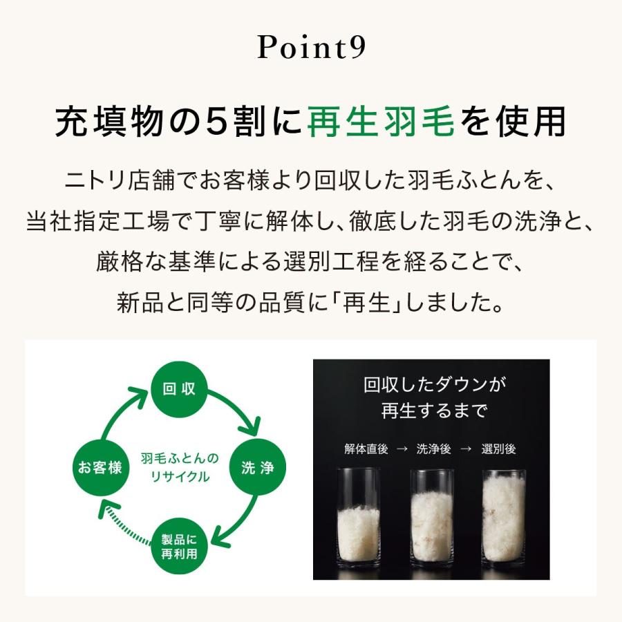 ２枚合わせ羽毛掛け布団　クイーン(NTR-2 K2324 Q) ニトリ ネット限定