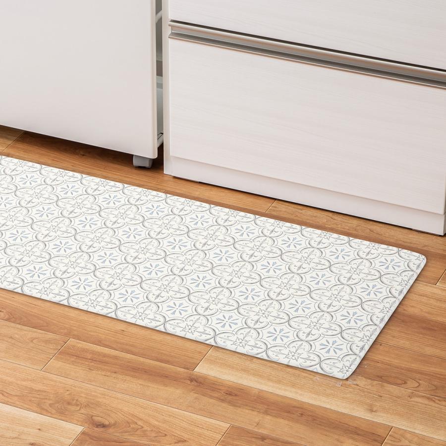 ニトリ（NITORI） 拭けるキッチン用クッションフロアマット(タイルGY