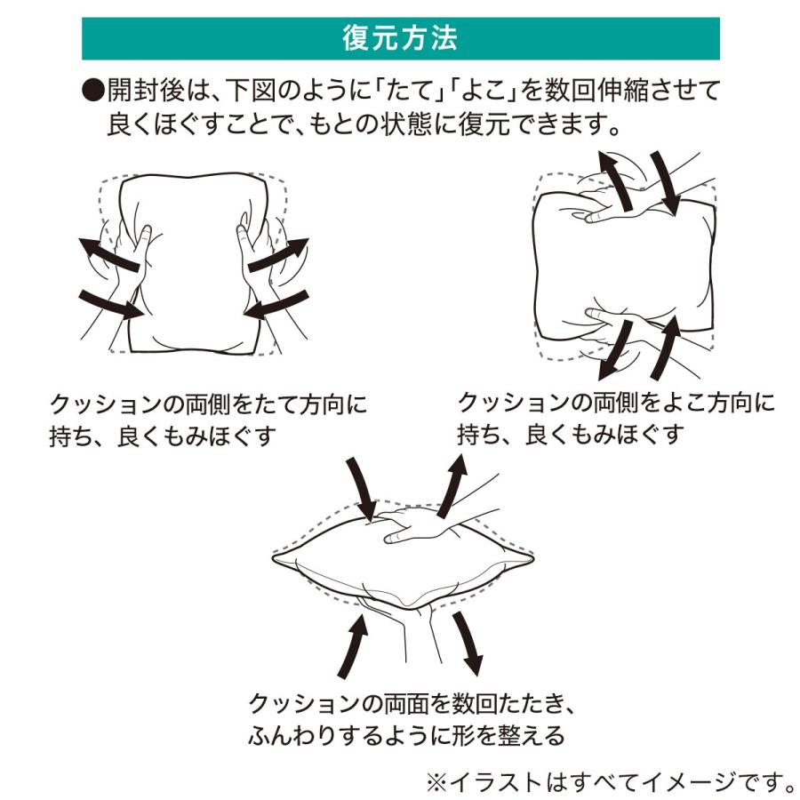 ニトリ（NITORI） クッション 本体 2点セット(フンワリツツミコム2
