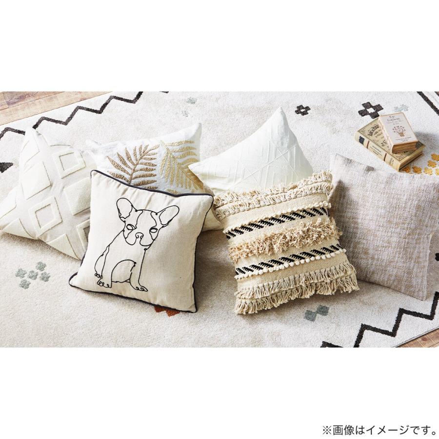 ニトリ（NITORI） クッションカバー(BU001 45×45cm) レーヨン リネン