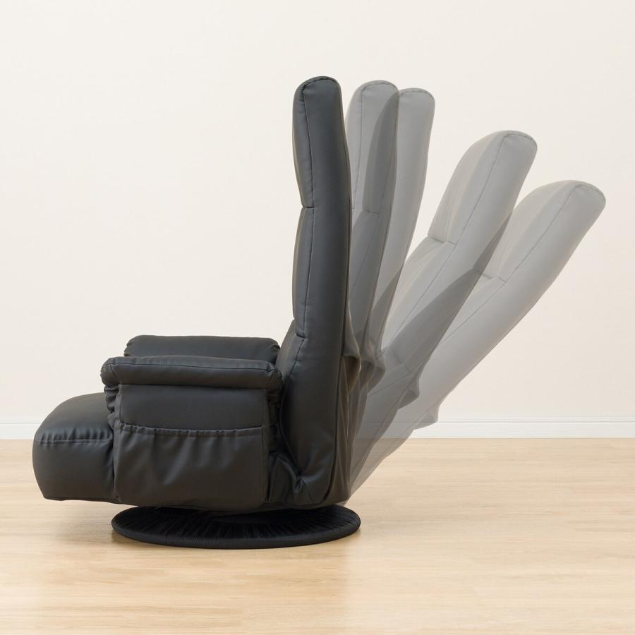 ポケットコイル回転座椅子 ローソファ パーソナルチェア 1人掛け(N