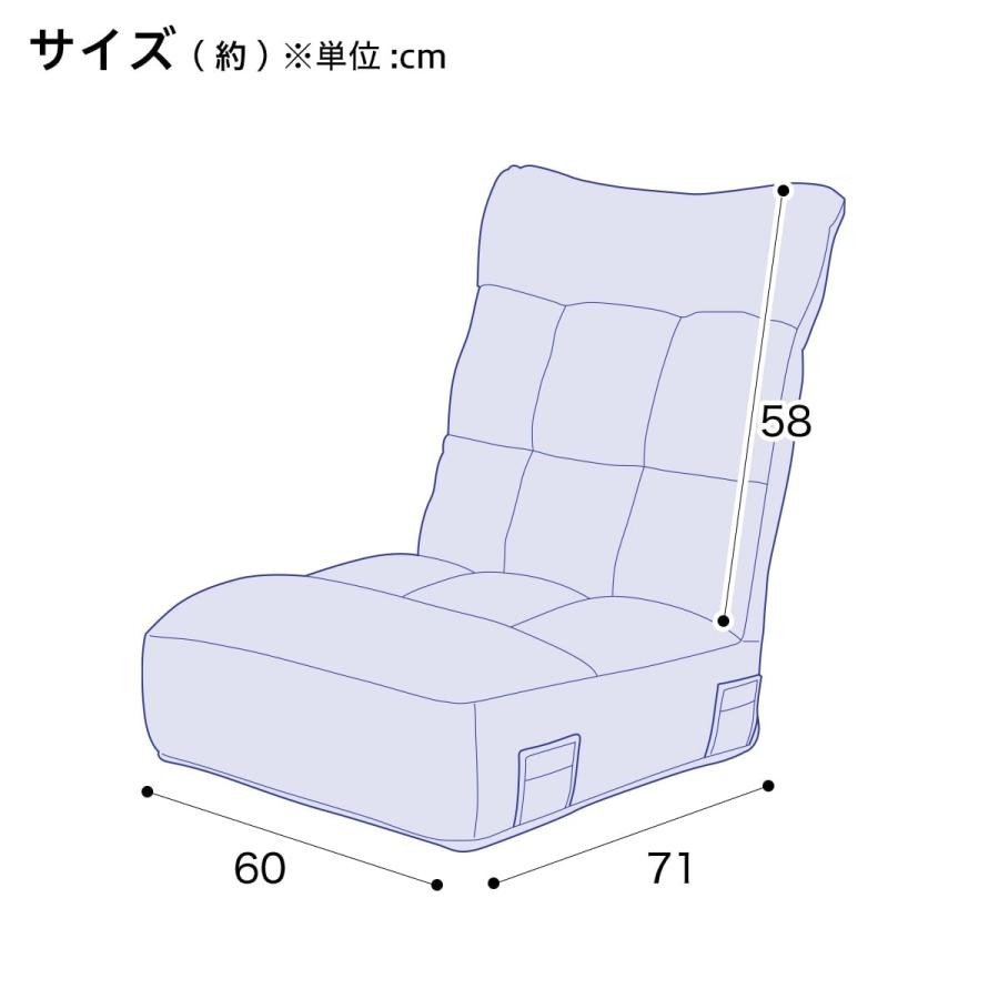 つながるハイバックポケットコイル座椅子 ローソファ 1人掛け(ロダトール GY) リクライニング ニトリ｜nitori-net｜02