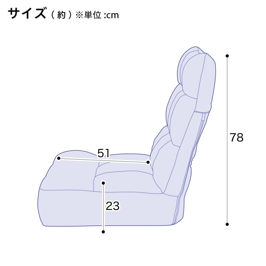 つながるハイバックポケットコイル座椅子 ローソファ 1人掛け(ロダトール GY) リクライニング ニトリ｜nitori-net｜03