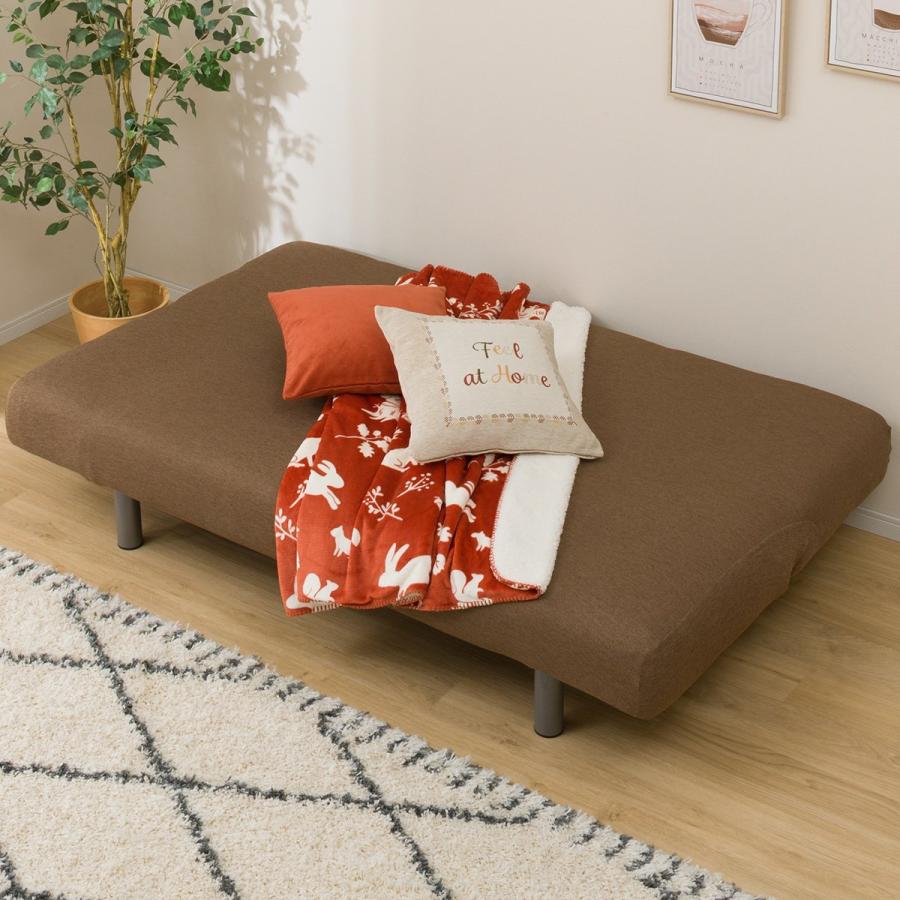 ストレッチソファカバー ソファベッド用 モトル Br ニトリ 玄関先迄納品 1年保証 ニトリ Yahoo 店 通販 Yahoo ショッピング