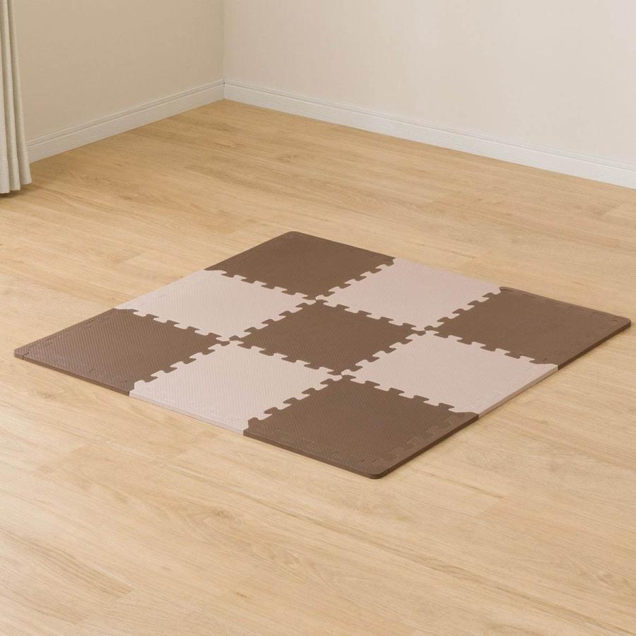 驚きの価格 ｎパズルマット ９枚入り フチつき Br 9p ニトリ 玄関先迄納品 Supplystudies Com