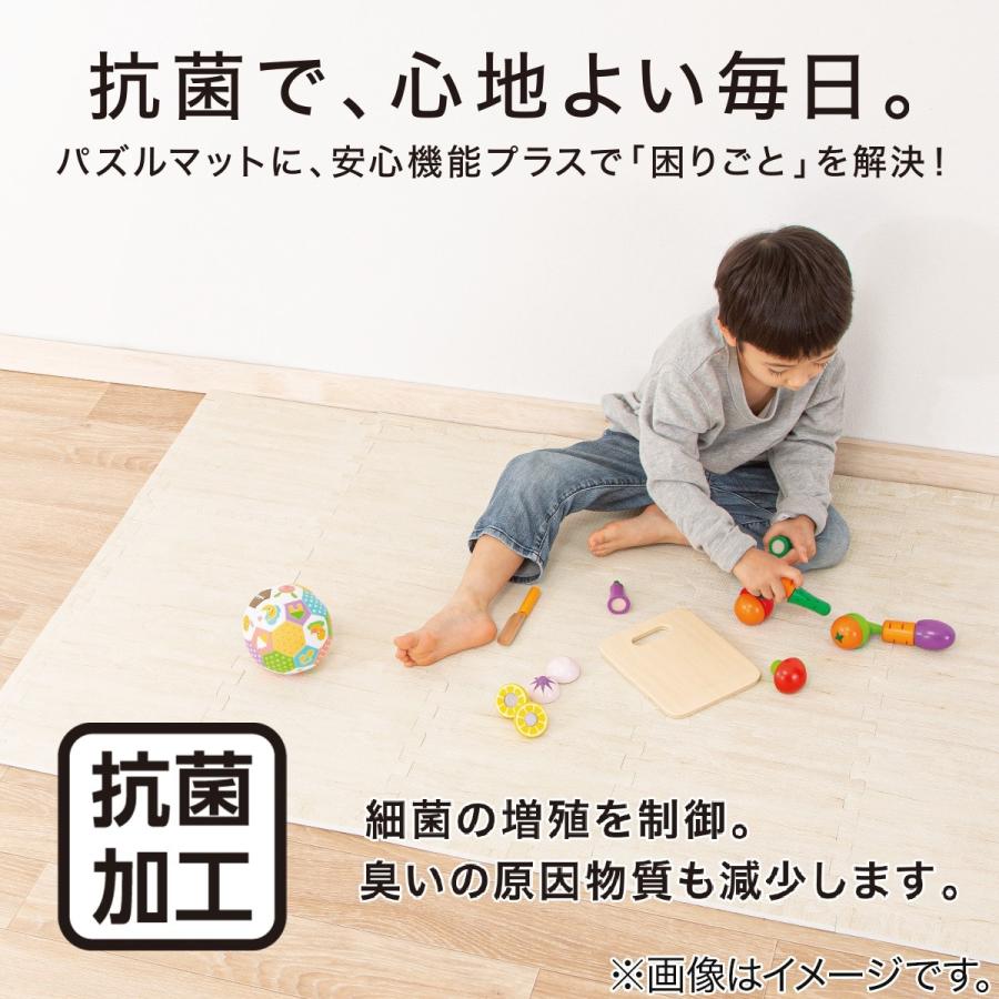 ニトリ Nパズルマット 9枚入り フチつき(木目 WHWL01) ラグ ニトリ Nパズルマット 9枚入り フチつき(木目 WHWL01) ラグ