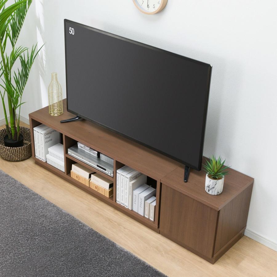 i+ テレビボード TV台 ローボート 120 MBR ウォールナット 村内家具 ニトリ（NITORI） ローボードTU01セット(ローボード120/サイドBOX 40扉