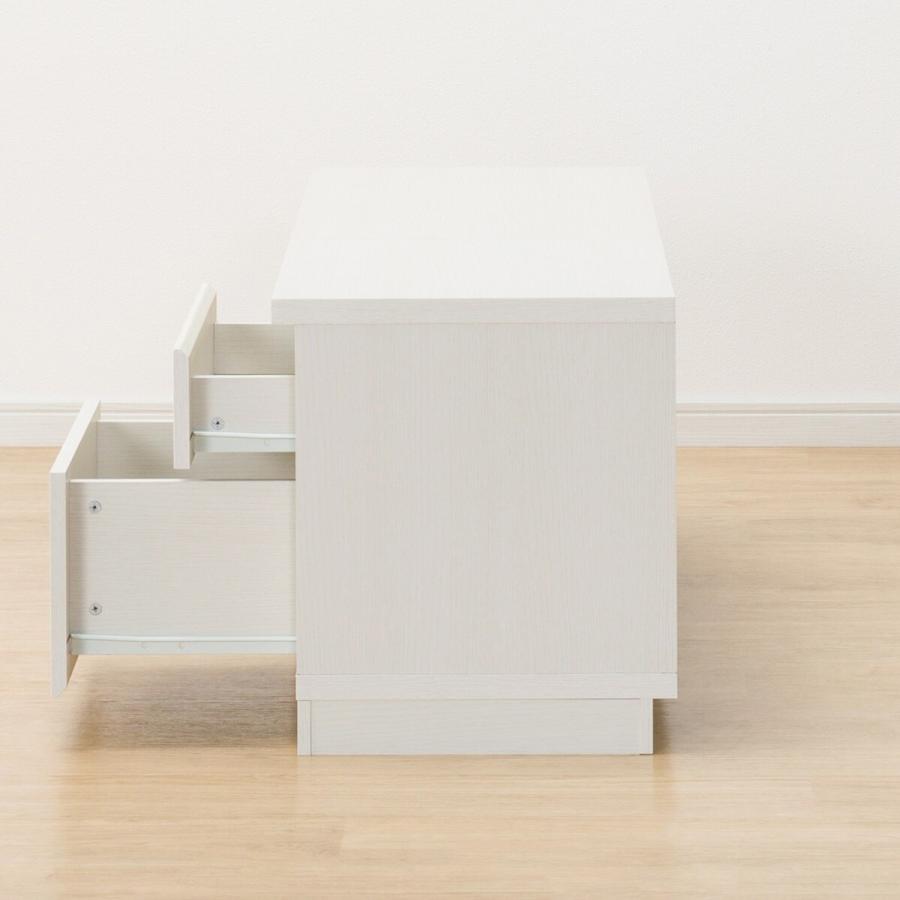 ニトリ ホワイト テレビ台 引き出し付き ニトリ Nポルダ TVスタンド 引き出し付き (幅80cm ホワイト