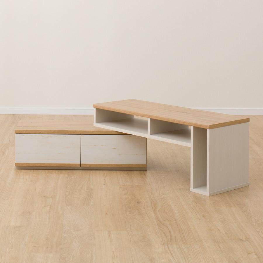 【お値下げ中】ニトリ テレビ台 ローボードマリーナ ホワイト ナチュラルウッド ニトリ（NITORI） ローボード(マリーナ 4010TV NA&WW) テレビ台 TV台