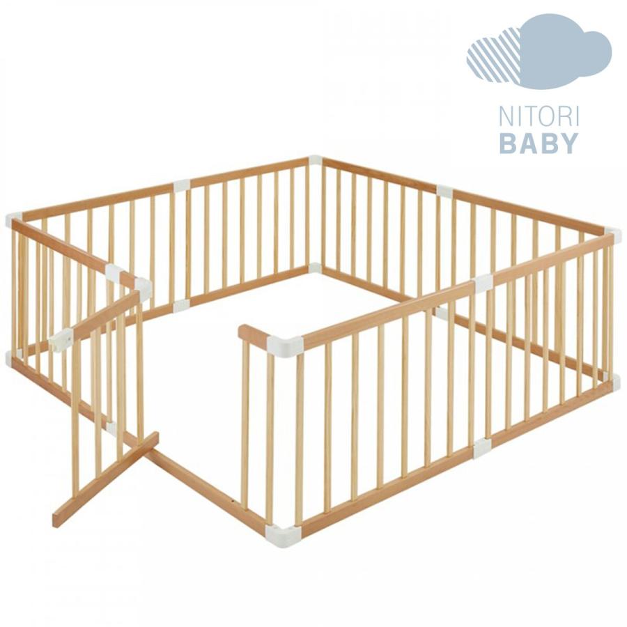 KidZOO 木製ベビーサークル ナチュラル KidZOO 木製ベビーサークル ナチュラル ベビーサークルワイド