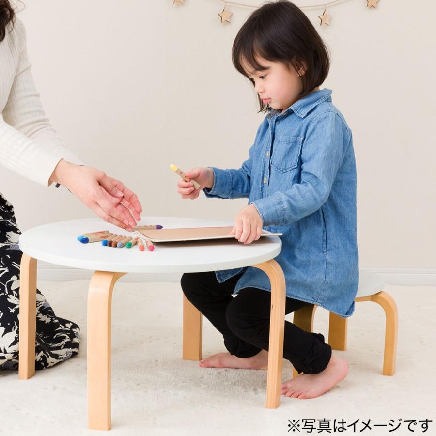 ニトリ（NITORI） 曲木スツール(23cm ホワイト×ナチュラル) : ニトリ