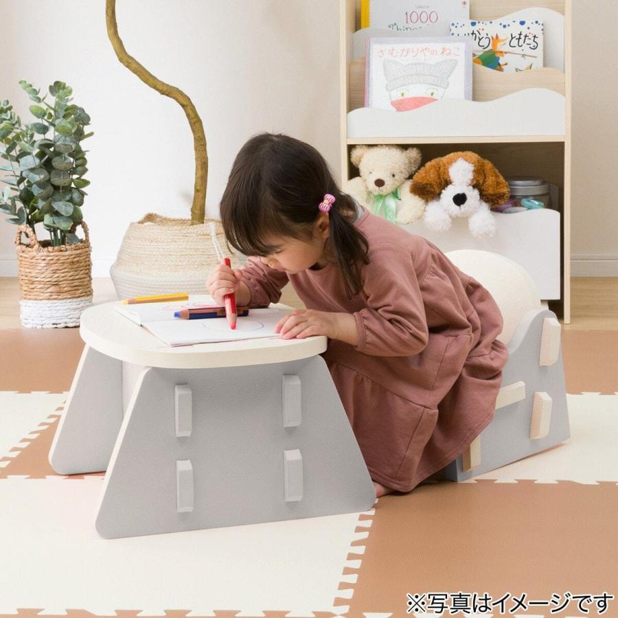 やわらか素材 ふわふわ キッズテーブルセット 抗菌付き(グレー) ニトリ 『玄関先迄納品』 『1年保証』|nitori-net|08