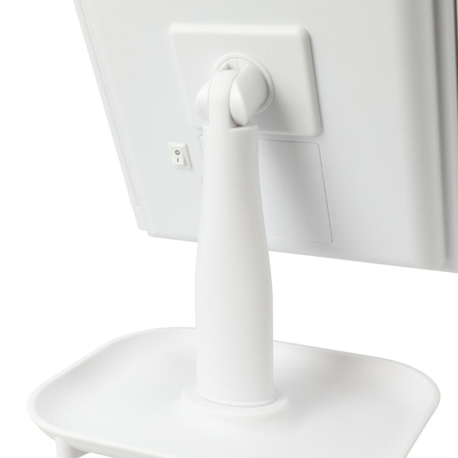 ホワイト✲美品BIBLO✲大容量✧メモリ4G✧HDMI✧テンキ✧オフィス ニトリ（NITORI） LED3面テーブルミラー ピエリ(ホワイト) 鏡 ミラー