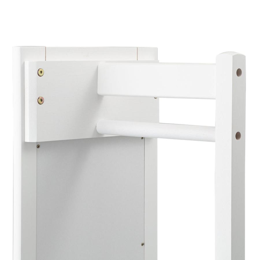 ニトリ（NITORI） 回転式スタンドミラー ハンガーラック付き2P(WH) 鏡