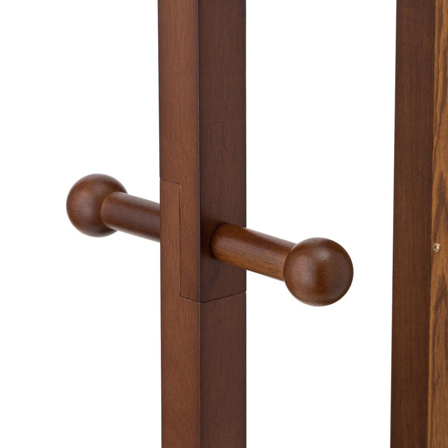 ニトリ 回転式スタンドミラー ハンガーラック付き2P(MBR) 鏡