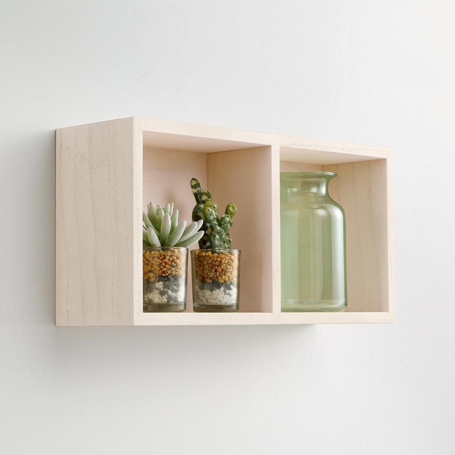 ウォールシェルフ アルブルn ボックス 幅40cm 玄関先迄納品 1年保証 ニトリ 大感謝セール ホワイトウォッシュ