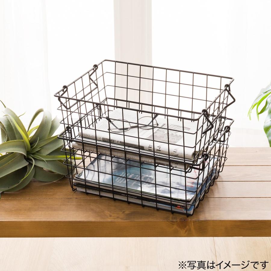 ニトリ（NITORI） 積み重ねできるワイヤーバスケット よこ型ハーフ