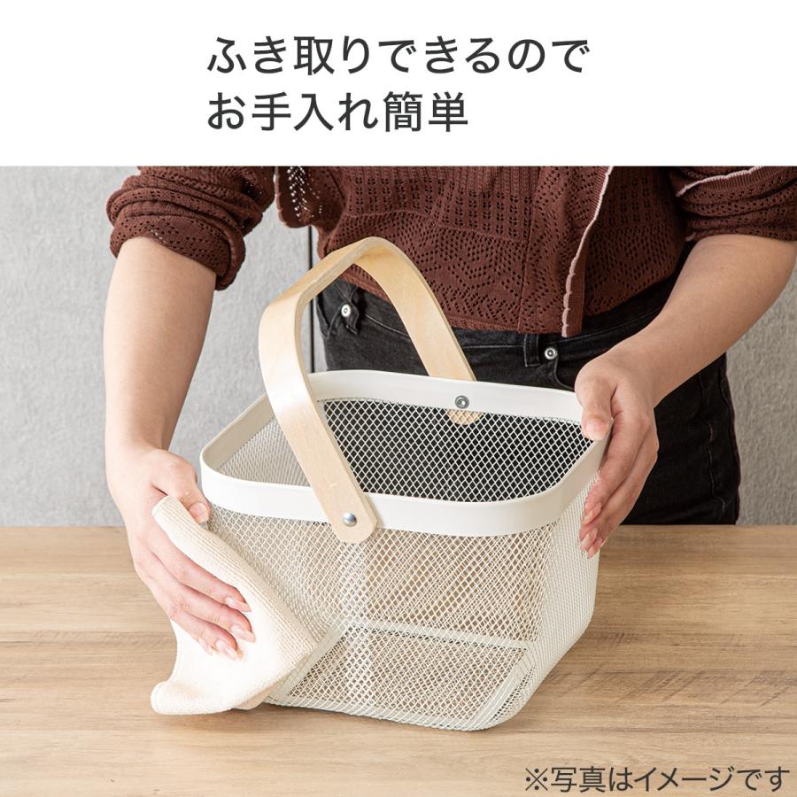 ニトリ バスケット(スクウェア ホワイト ET02) 期間限定価格：9