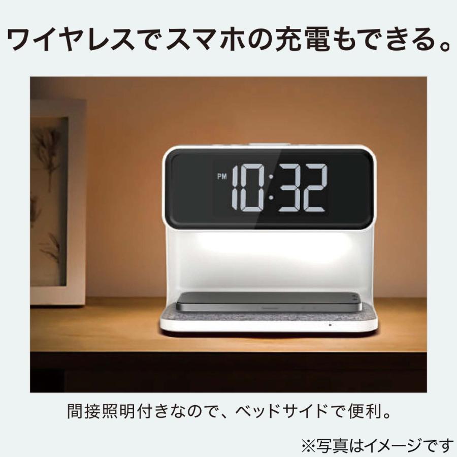 ニトリ（NITORI） ワイヤレス充電機能・ライト付き置き時計(QA-04