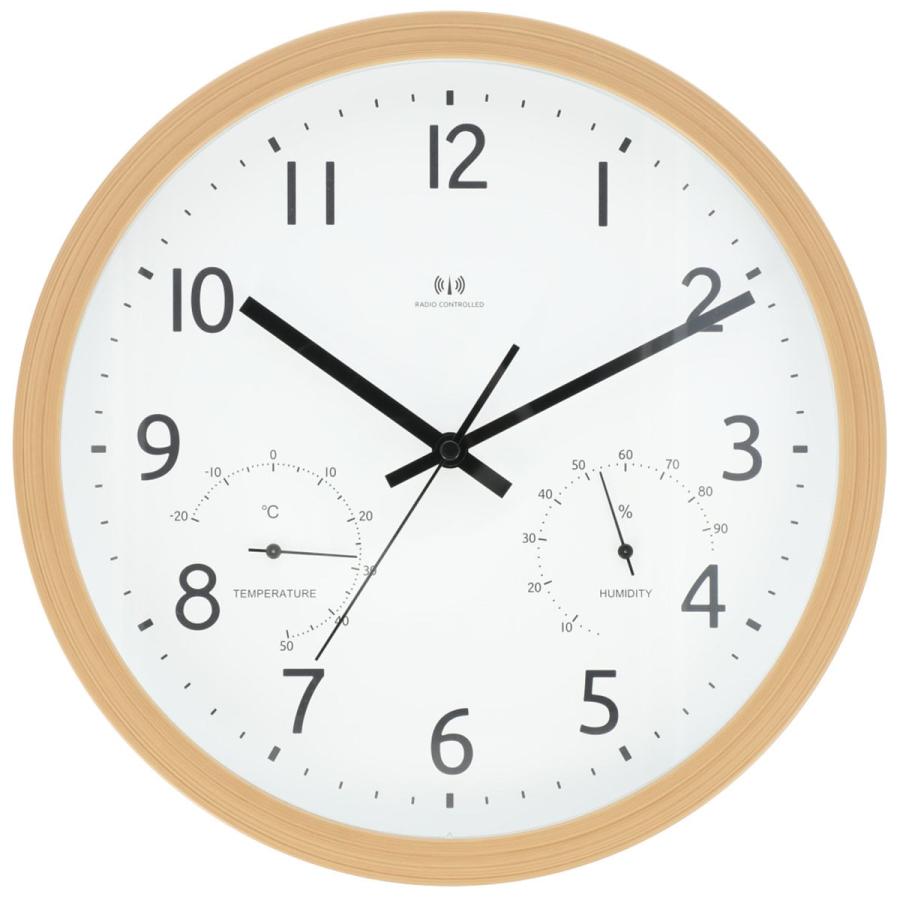 ニトリ 電波 ステップ秒針 温湿度計付き 掛け置き兼用時計 フォーレ