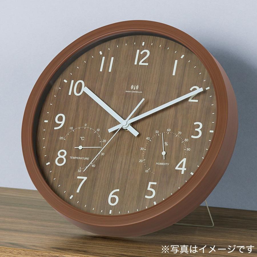 ニトリ（NITORI） 電波 ステップ秒針 温湿度計付き 掛け置き兼用時計