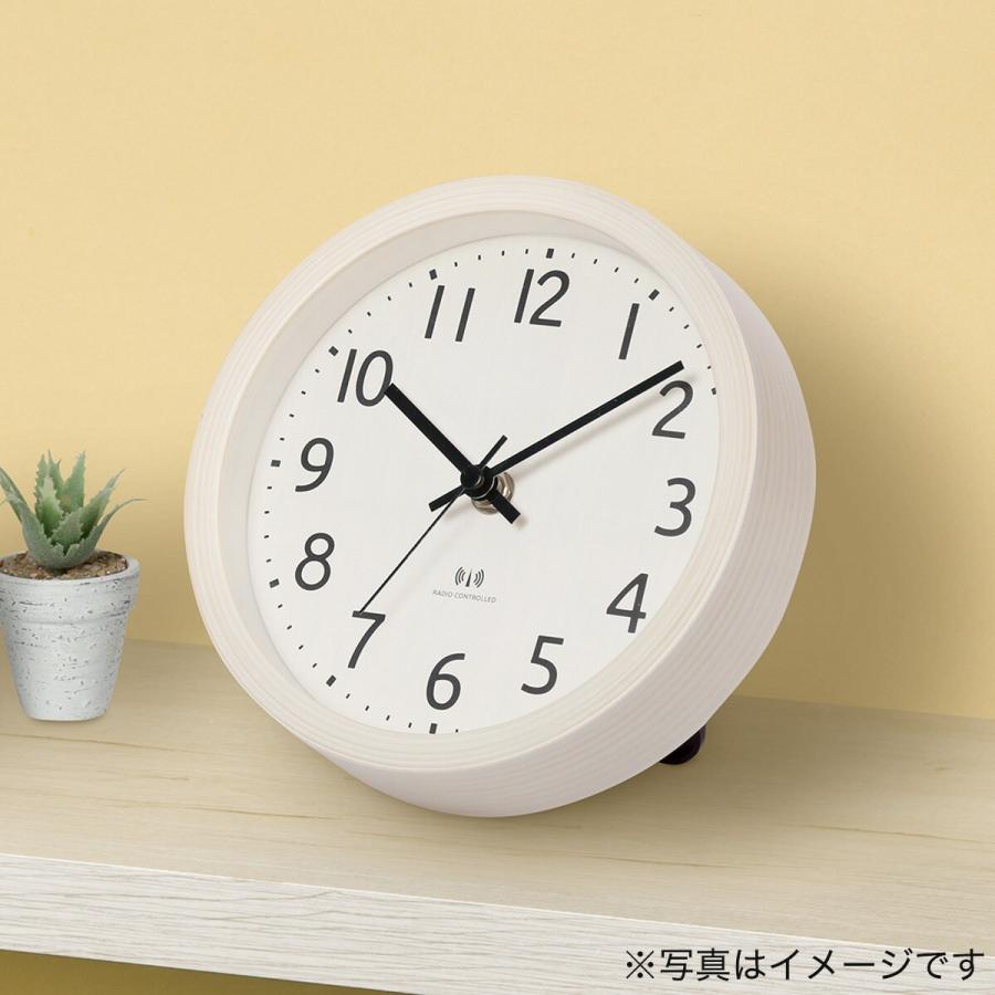 ニトリ（NITORI） 電波 ステップ秒針 置き掛け兼用時計 フォーレ